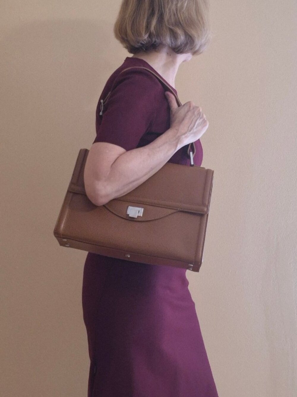 Tiffany & Co. Camel Italian pebble leather shoulder bag - Picture 3 of 16